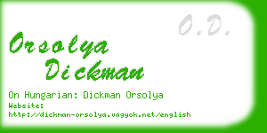 orsolya dickman business card